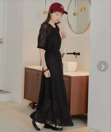 Kastane 컷 레이스 개더 원피스 카스타네