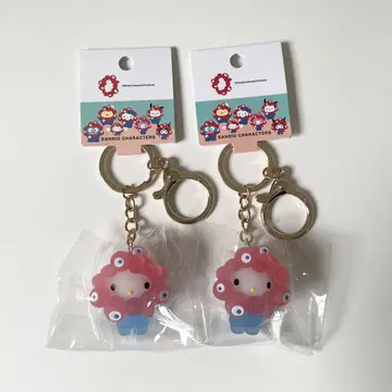 산리오 미야쿠미야쿠 클리어 키링 헬로키티 세트