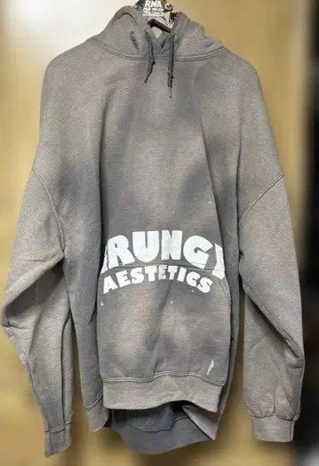 RNA M 사이즈 그레이 후드티