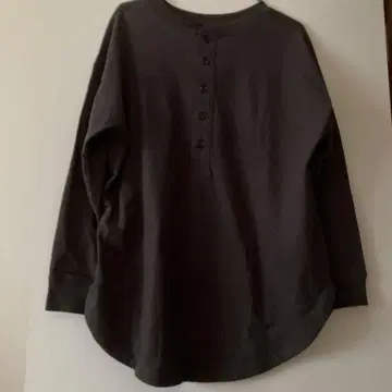 미국산 코튼 헨리넥 긴팔 셔츠 다크 그레이 2way