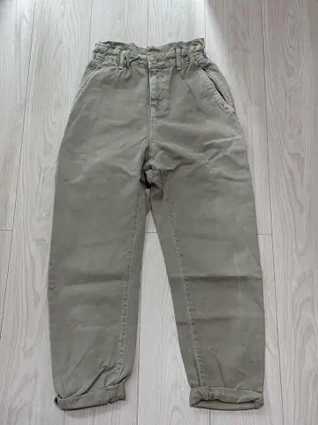[ ZARA ] 데님 테이퍼드 팬츠 카키 5호