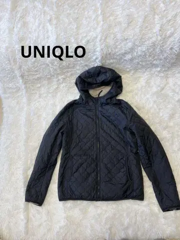 UNIQLO 후드 부착 네이비 퀼팅 자켓 여성용 M