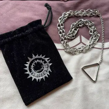 체인소 맨 콜라보 그라운드와이 목걸이 실버