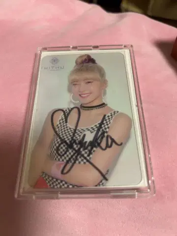 NiziU 마유카 친필 사인 클리어 카드