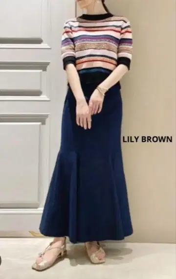 LILY BROWN 머메이드 데님 스커트 인디고