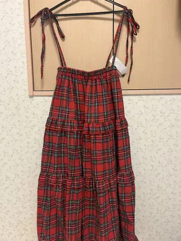 [ WEGO ] 체크 티어드 롱 스커트