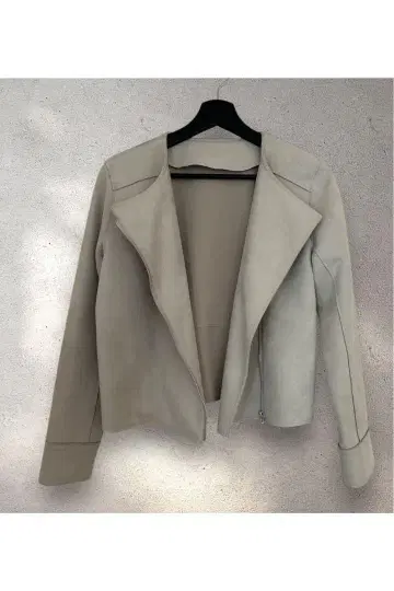 라이트 그레이 노카라 자켓 프리 사이즈