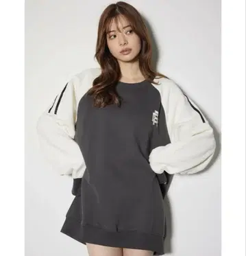 rienda 래글런 맨투맨 미니 원피스 리엔다
