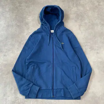LACOSTE 라코스테 후드티 지퍼 자수 구제 의류 XL 파랑 12693