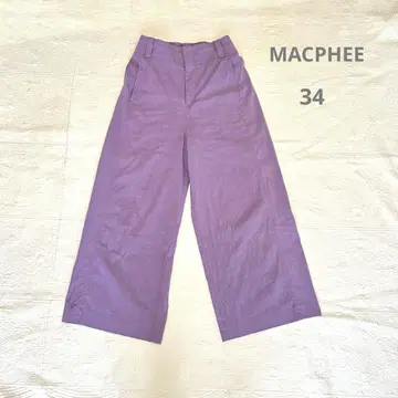 macphee 레이온 린넨 코튼 플레어 크롭 팬츠 34