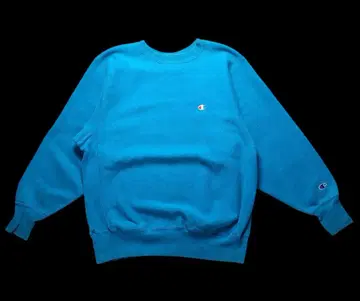 90s Champion 리버스 위브 자수 택 USA제 터콰이즈 L