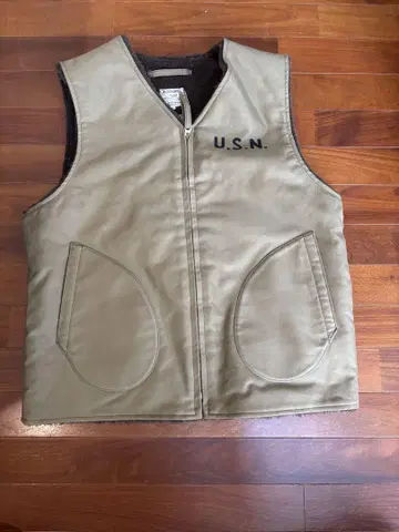 리얼 맥코이 U.S.N. 카키 밀리터리 자켓 (쇼핑백 포함)