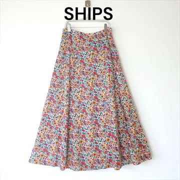 SHIPS 쉽스 리버티 롱 스커트 올 패턴 꽃무늬