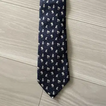 ETRO 네이비 동물 패턴 넥타이