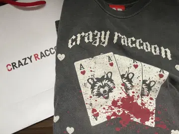 CrazyRaccoon 티셔츠 S 사이즈