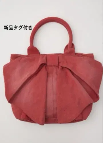 로데오 크라운 리본 데님 토트백 RED