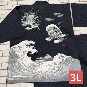 일본풍 패턴 진베이 후진라이진 남성용 3L 사이즈