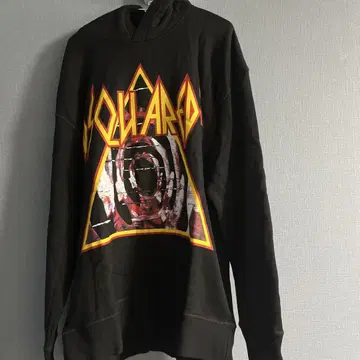 그래픽 프린트 블랙 후드티 사이즈 M