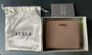 FURLA 핑크 가죽 접이식 지갑