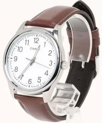 CASIO 카시오 손목시계 브라운 가죽 빅