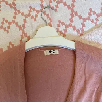 RHC 핑크 롱 가디건 7부 소매