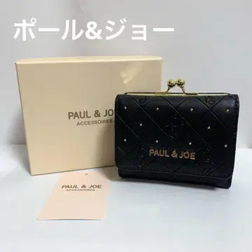 [ 새상품 ] PAUL&JOE 폴앤조, 접이식 지갑, 가마구치, 블랙 H