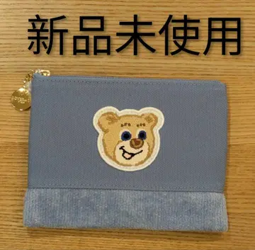러브러리 바이 페이 올드 테디 와펜 파우치 블루 미사용 새상품