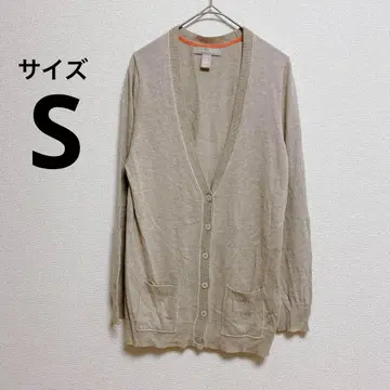[ BANANA REPUBLIC ] 롱 가디건 스티치 베이지 S