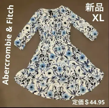 Abercrombie & Fitch 꽃무늬 프릴 원피스 XL 새상품