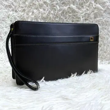 dunhill 가죽 세컨드 백 클러치백 리스트레트 블랙
