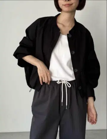 CANAL JEAN 캐널지인 elmar 코튼 노카라 블루종