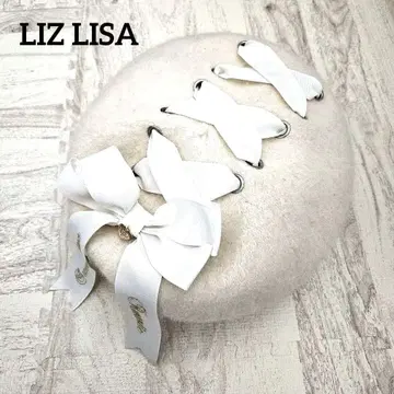 [ LIZ LISA ] 리즈리사 리본 포함 베레모 울 아이보리