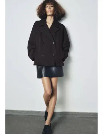 ZW 컬렉션 숏 기장 트렌치코트 브라운