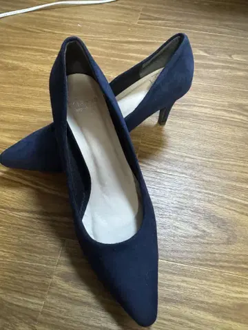 마리우스 네이비 스웨이드 하이힐 새상품급