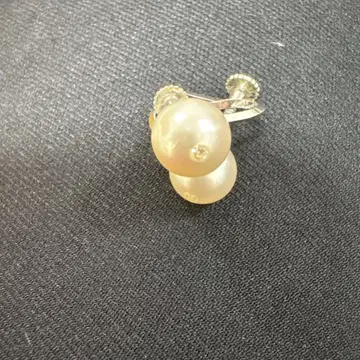 진주 다이아 나사식 귀찌 실버 각인