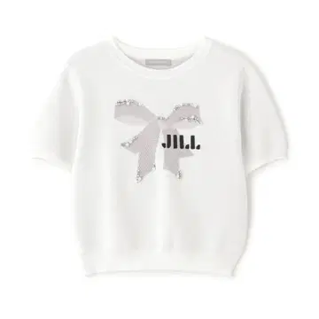 JILL BY JILLSTUART 리본 자카드 비쥬 니트탑