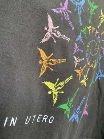 NIRVANA IN UTERO 그래픽 T셔츠
