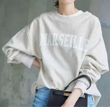 SLOBE IENA 슬로브 이에나 MARSEILLE 로고 맨투맨 그레이
