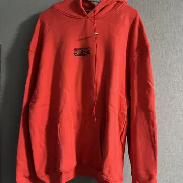 오렌지 후드 부착 후드티 REPRESENT 사이즈 L