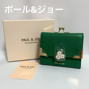 [ 새상품 ] PAUL&JOE 폴앤조, 접이식 지갑, 가마구치, 그린 H