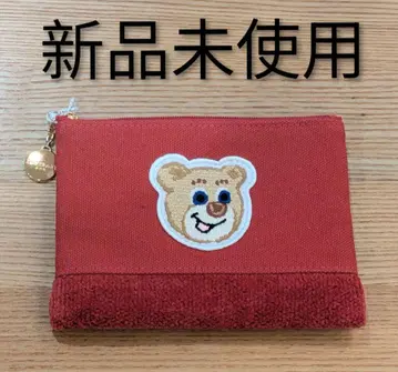 러브러리 바이 페이 올드 테디 와펜 파우치 레드 미사용 새상품