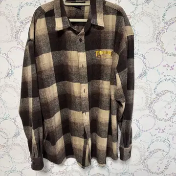 THRASHER 체크 무늬 플란넬 셔츠