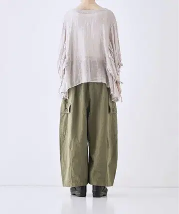 nest Robe 코튼 린넨 웨더 배럴 팬츠