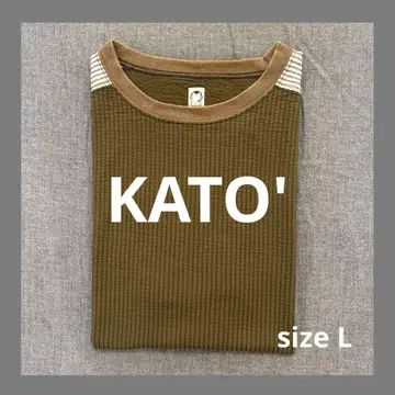 KATO 올리브 그린 T셔츠 L 사이즈 남성용