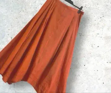 빅 사이즈! untitled 해시계 레이스 가을 컬러 롱 스커트 42