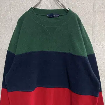 노티카 90s USA제 넓은 보더 플리스 맨투맨 구제 의류 L
