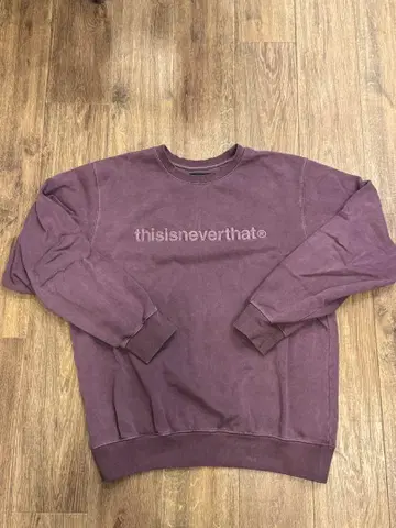 thisisneverthat 퍼플 크루넥 맨투맨