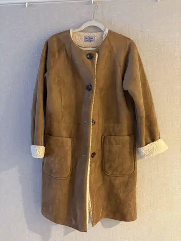 COEN 브라운 무스탕 코트 L
