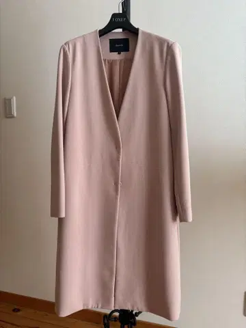 allureville 노카라 코트 핑크 M 사이즈