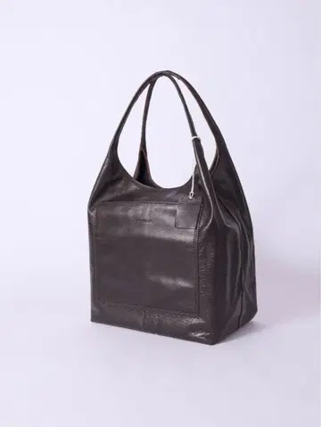 SHIMOTSUKI 천연 가죽 토트백 핸드백 숄더 브라운